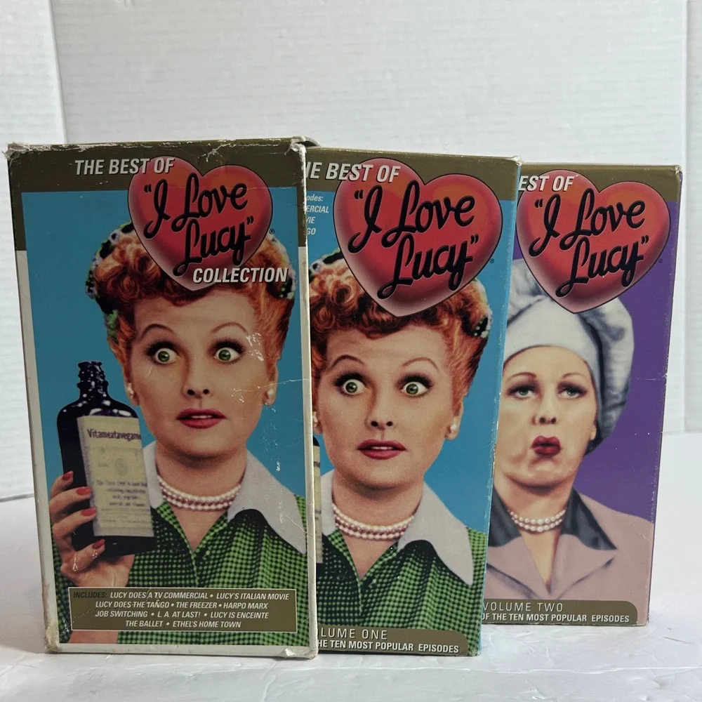 Vintage I Love Lucy VHS Collection set of two. Preowned.